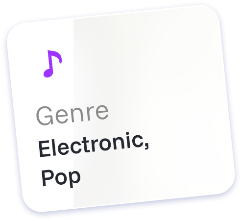 Carte Genre indiquant Electronic et Pop.